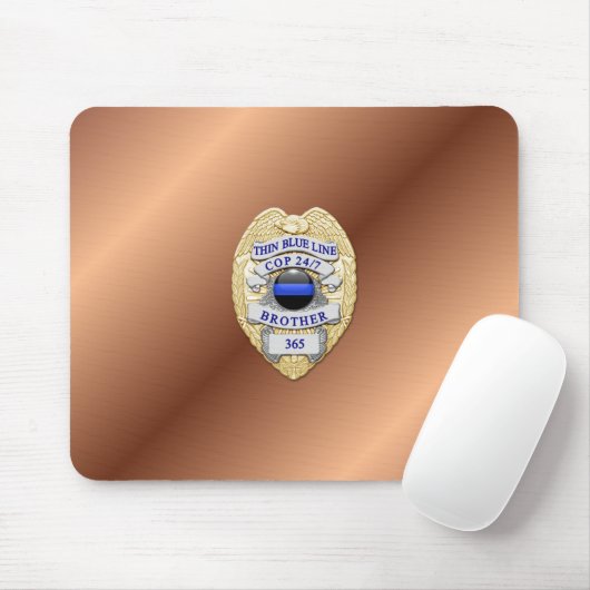 Thin Blue Line Abzeichen Mousepad (Mit Mouse)