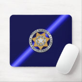 Thin Blue Line Abzeichen Mousepad (Mit Mouse)
