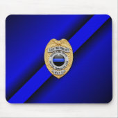 Thin Blue Line Abzeichen Mousepad (Vorne)