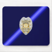 Thin Blue Line Abzeichen Mousepad (Vorne)