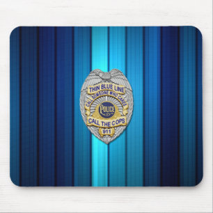 Thin Blue Line Abzeichen Mousepad
