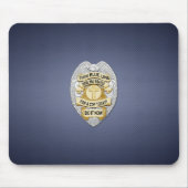 Thin Blue Line Abzeichen Mousepad (Vorne)
