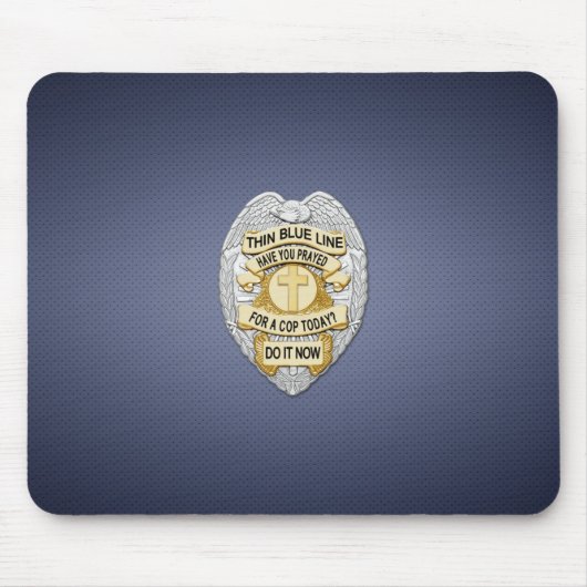 Thin Blue Line Abzeichen Mousepad (Vorne)