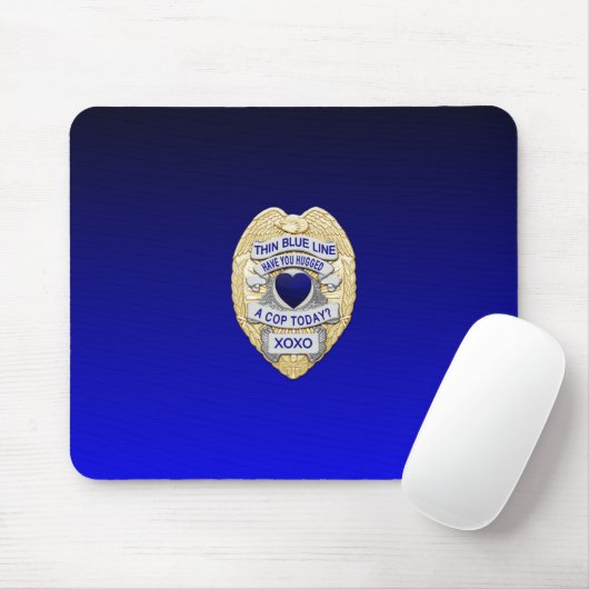 Thin Blue Line Abzeichen Mousepad (Mit Mouse)
