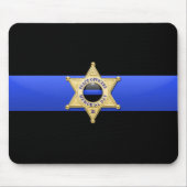 Thin Blue Line - Abzeichen Mousepad (Vorne)