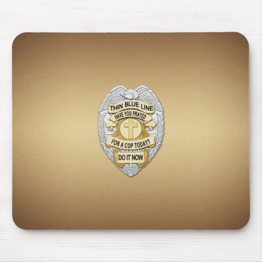 Thin Blue Line Abzeichen Mousepad (Vorne)