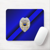 Thin Blue Line Abzeichen Mousepad (Mit Mouse)