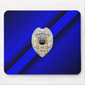 Thin Blue Line Abzeichen Mousepad (Vorne)
