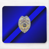 Thin Blue Line Abzeichen Mousepad (Vorne)