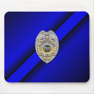 Thin Blue Line Abzeichen Mousepad