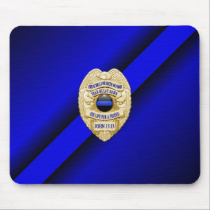 Thin Blue Line Abzeichen Mousepad