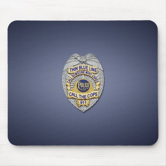Thin Blue Line Abzeichen Mousepad (Vorne)