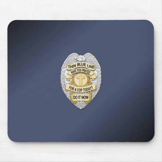 Thin Blue Line Abzeichen Mousepad (Vorne)