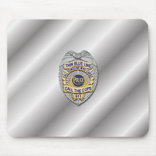 Thin Blue Line Abzeichen Mousepad (Vorne)