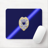 Thin Blue Line Abzeichen Mousepad (Mit Mouse)