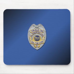 Thin Blue Line Abzeichen Mousepad