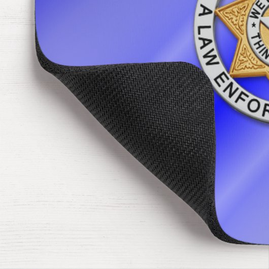 Thin Blue Line Abzeichen Mousepad (Ecke)