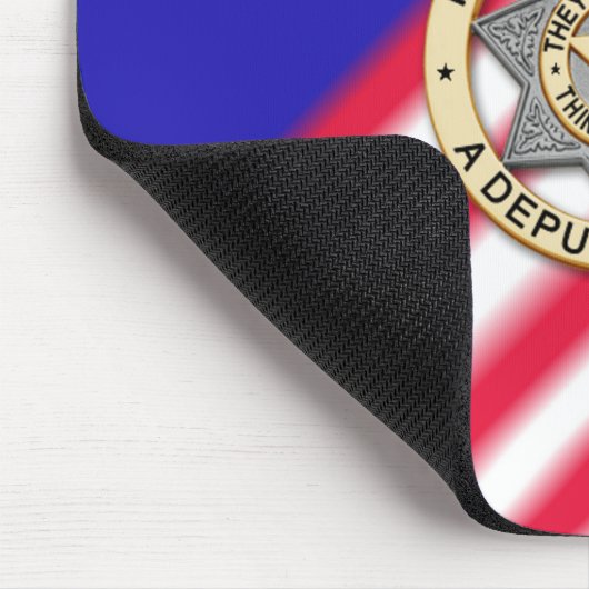 Thin Blue Line Abzeichen Mousepad (Ecke)