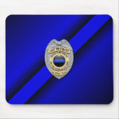 Thin Blue Line Abzeichen Mousepad (Vorne)
