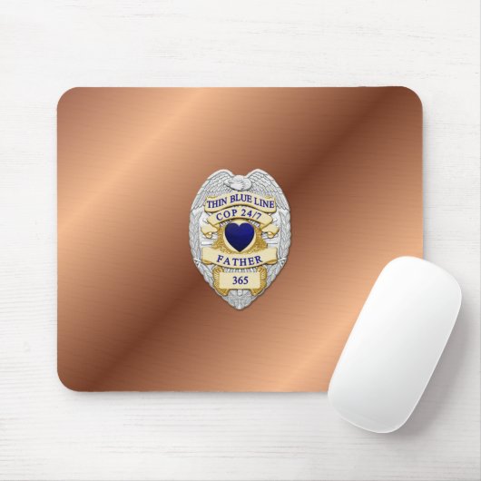 Thin Blue Line Abzeichen Mousepad (Mit Mouse)