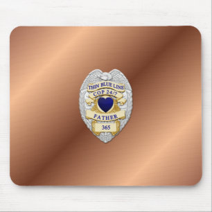 Thin Blue Line Abzeichen Mousepad