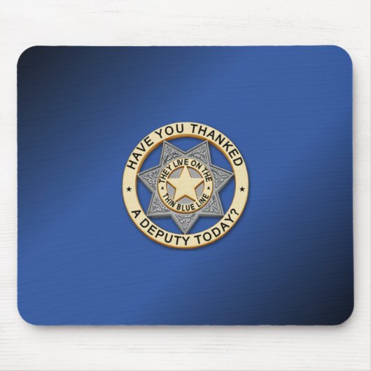 Thin Blue Line Abzeichen Mousepad (Vorne)