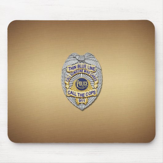 Thin Blue Line Abzeichen Mousepad (Vorne)