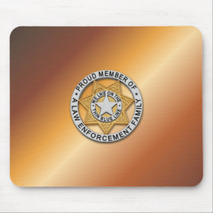 Thin Blue Line Abzeichen Mousepad