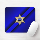 Thin Blue Line Abzeichen Mousepad (Mit Mouse)