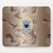 Thin Blue Line Abzeichen Mousepad (Vorne)