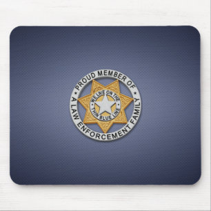 Thin Blue Line Abzeichen Mousepad