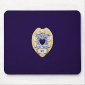 Thin Blue Line Abzeichen Mousepad (Vorne)