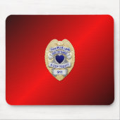 Thin Blue Line Abzeichen Mousepad (Vorne)
