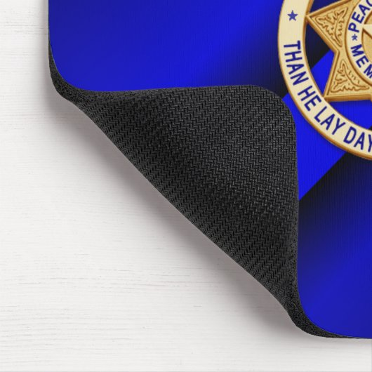 Thin Blue Line Abzeichen Mousepad (Ecke)