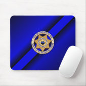 Thin Blue Line Abzeichen Mousepad (Mit Mouse)