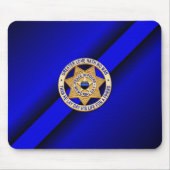 Thin Blue Line Abzeichen Mousepad (Vorne)