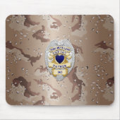 Thin Blue Line Abzeichen Mousepad (Vorne)