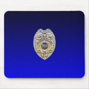 Thin Blue Line Abzeichen Mousepad