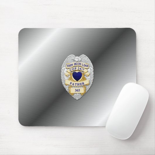 Thin Blue Line Abzeichen Mousepad (Mit Mouse)