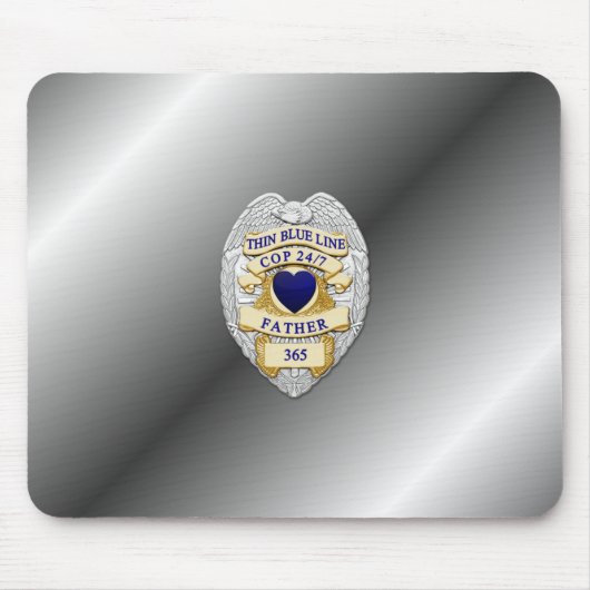 Thin Blue Line Abzeichen Mousepad (Vorne)