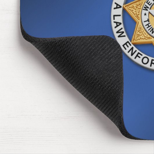 Thin Blue Line Abzeichen Mousepad (Ecke)