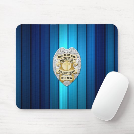 Thin Blue Line Abzeichen Mousepad (Mit Mouse)