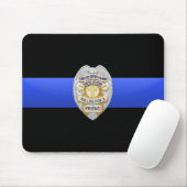 Thin Blue Line - Abzeichen Mousepad (Mit Mouse)