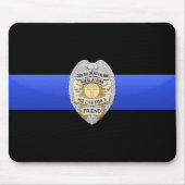 Thin Blue Line - Abzeichen Mousepad (Vorne)