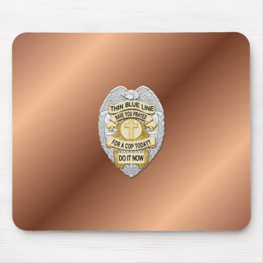 Thin Blue Line Abzeichen Mousepad (Vorne)