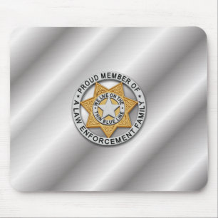 Thin Blue Line Abzeichen Mousepad