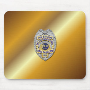 Thin Blue Line Abzeichen Mousepad