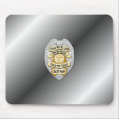 Thin Blue Line Abzeichen Mousepad (Vorne)