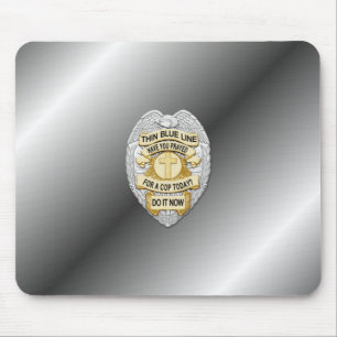 Thin Blue Line Abzeichen Mousepad