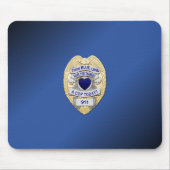 Thin Blue Line Abzeichen Mousepad (Vorne)